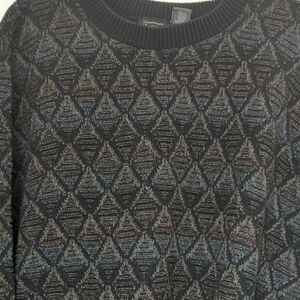 Vintage Oversized Geometric Sweater